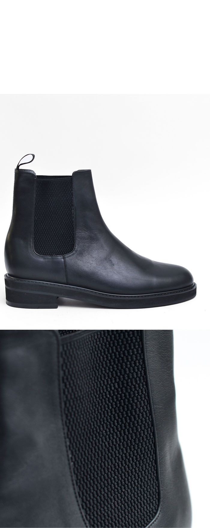 cowhide chelsea boots